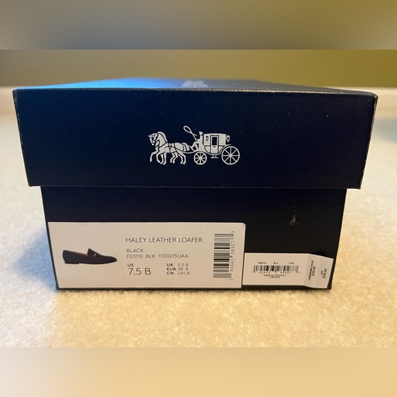 Coach Haley Leather Loafer Black 7.5B - Picture 8 of 15